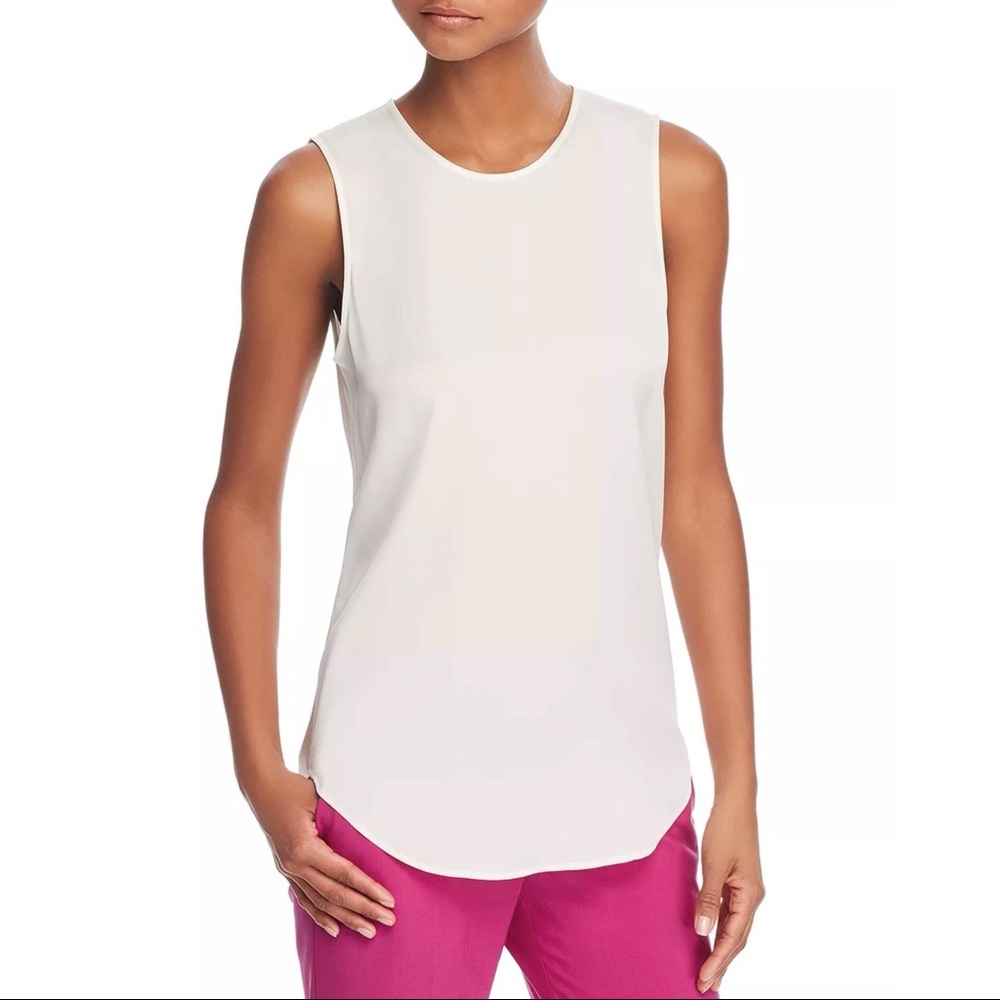 Theory Bringham Silk Tank Top